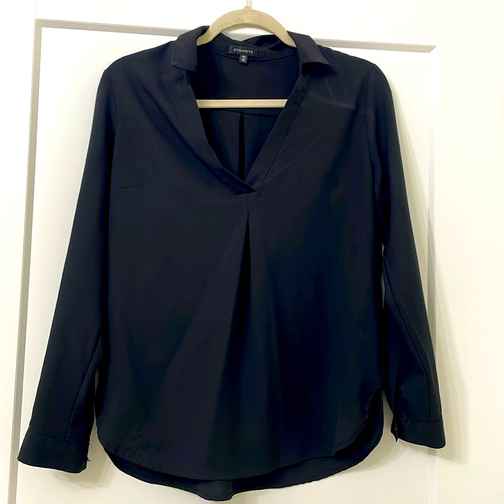 Dynamite Black chiffon blouse